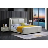 JVmoebel Schlafzimmer-Set, Bett Schlafzimmer Set Design Möbel Luxus Betten 2x Nachttisch 3tlg weiß