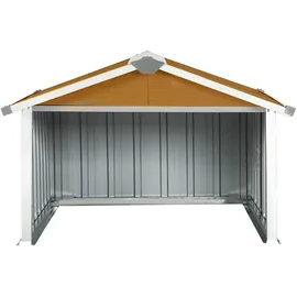 vidaXL Mährobotergarage 92 x 97 x 63 cm Verzinkter Stahl Braun