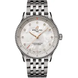 Breitling Damenuhr Navitimer 32 A77320E61A2A1 - silber