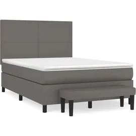 vidaXL Boxspringbett 140 x 200 cm Grau