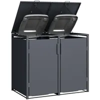 plats® Mülltonnenbox 132 x 80 x 116 cm grau