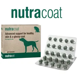 NUTRAVET Nutracoat für Hunde & Katzen 45 Kapseln - Unterstützung für gesunde Haut und glänzendes Fell