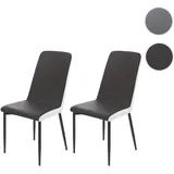 Einzelst�ck | 2er-Set Esszimmerstuhl HWC-F26, Stuhl Küchenstuhl, Kunstleder ~ Sitzfläche schwarz