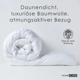 Homescapes Winterbettdecke – Entenfedern & Daunen, Wärmeklasse 4, 135 x 200 cm