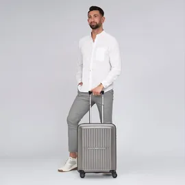 pactastic Collection 01 Cabin Trolley 4-Rollen 55 cm / 41 l grau/coffee metallic taupe