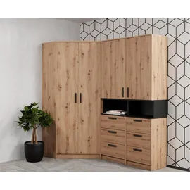 marmex möbel Eckschrank Grant Set 17A 195 x 195 x 40 cm Braun
