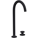 Hansgrohe Axor One 2-Loch Waschbeckenarmatur Select 260 Push-Open Ablaufgarnitur mattschwarz 48060670