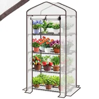 Sekey Mini Tomatengewächshaus mit 4 Regalböden, Folie Gewächshaus Klein