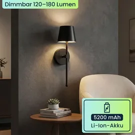 ideoon lights Elegante LED Wandleuchte (120 lm) 2er-Set Schwarz