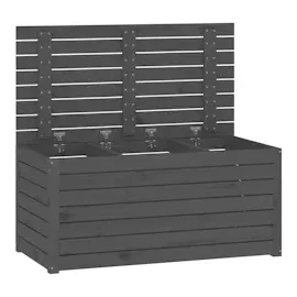 vidaXL Gartenbox Grau 101x50,5x46,5 cm Massivholz Kiefer