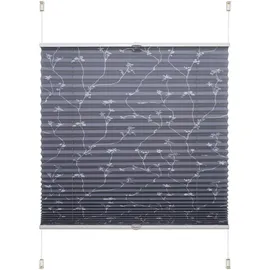 LIEDECO Klemmfix Plissee verspannt 100 x 130 cm grau/ranke