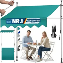 Kesser Klemmmarkise 400 cm grün/petrol