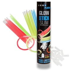 PLANTIN Knicklicht Glow Stick Slim, 20 cm, 100 Stück, inkl. Verbindungsstücke, für Party bunt