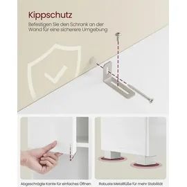 VASAGLE Badezimmerschrank mit Schublade 30 cm x 30 cm x 170 cm Weiß