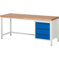 Werkbank Basic 8157-1, 200 x 84 x 70cm, mit 3 Schubladen Test & Preisvergleich