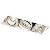 QAZQA Einbaustrahler weiß Gu10 Ar70 randlos 3-flammig - Oneon