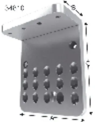 Hirnholzverbinder, Aluminium, EL 40-B-VE1