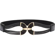 LASCANA Taillengürtel Lederimitat schwarz 75
