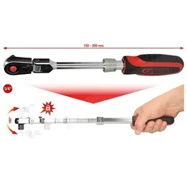 KS Tools 1/4" SlimPOWER Teleskop-Gelenk-Umschaltknarre, 72 Zahn