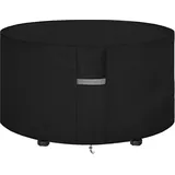 Dokon Gartenmöbel Abdeckung Ø190 x 80 cm Schwarz