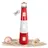 Lemodo Solarleuchte LED 30 cm x 30 cm x 120 cm 1 Stück rot/weiß
