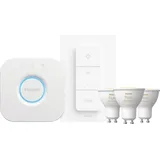 Philips Hue White Ambiance GU10 3er-Pack + Dimmer