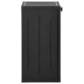 vidaXL Gartenschrank 0,65 x 0,45 x 0,88 m PP Rattan schwarz
