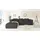 s-style möbel Modernes Ecksofa Porto aus Grau Cord und weichem Sitz,