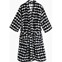 Marimekko Bademantel RÄSYMATTO Schwarz/Weiß M