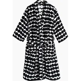 Marimekko Bademantel RÄSYMATTO Schwarz/Weiß M