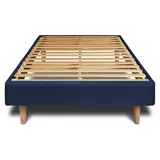 Lattenrost – Samtstoff – Bausatz zur Selbstmontage - 90x190 cm - Blau