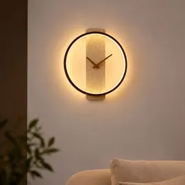 GLOBO LED-Wanduhr 35,0 cm H 35 cm weiß