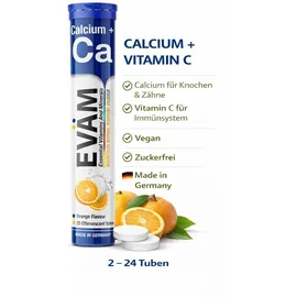 eväm Calcium + Vitamin C Brausetabletten 12x20 St.