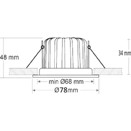 ISOLED LED Einbauleuchte Sys68 MiniAMP 5W rund weiß