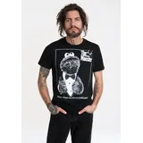 LOGOSHIRT T-Shirt "Sesamstrasse - Krümelmonster Pate", Jungen, Gr. XS, schwarz, 100% Baumwolle, bedruckt, normal, Rundhals, Shirts T-Shirt, mit lizenziertem Print