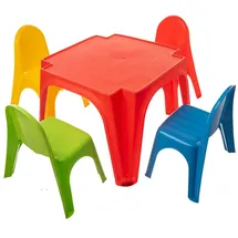 Starplast Kinder Möbelset Tisch mit 4 Stühlen