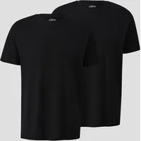 s.Oliver T-Shirt aus Baumwolle im Doppelpack, Herren, schwarz, XXL