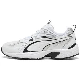 Puma Milenio Tech Unisex Sneaker Weiß/Schwarz/Silber 44