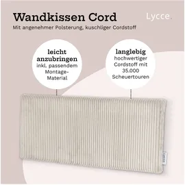 lycce Wandkissen Cord 100 x 40 cm Beige