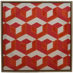 Geometrische Leinwand Orange 60x3cm