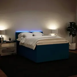 vidaXL Boxspringbett 140 x 200 cm Blau
