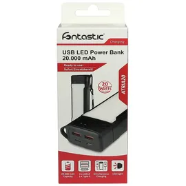 Fontastic USB LED Power Bank Atria20 20000mAh schwarz