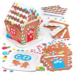 Bastelsets Lebkuchenhaus aus Moosgummi (pro Set 2) Bastelaktivitäten zu Weihnachten