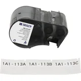 Brady Etiketten M5-133-427 Schwarz/Transparent 44,45 x 9,53 mm 140 Etiketten