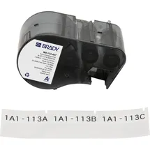 Brady Etiketten M5-133-427 Schwarz/Transparent 44,45 x 9,53 mm 140 Etiketten