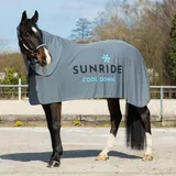 SUNRIDE Cool Down Kühldecke mit Halsteil und Tuch 105 cm Grau