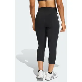 adidas Optime Essentials Workout 3-Streifen 3/4 Leggings black/white S