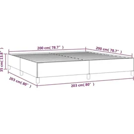 vidaXL Bettgestell 200 x 200 cm Taupe