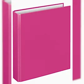 Veloflex Ringordner Basic, A5, pink, 2-D-Ring-Mechanik 25 mm,
