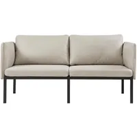 [en.casa] Sofa + Bettsofa, 2-Sitzer-Sofa Kamar 69x158x63 cm Beige
